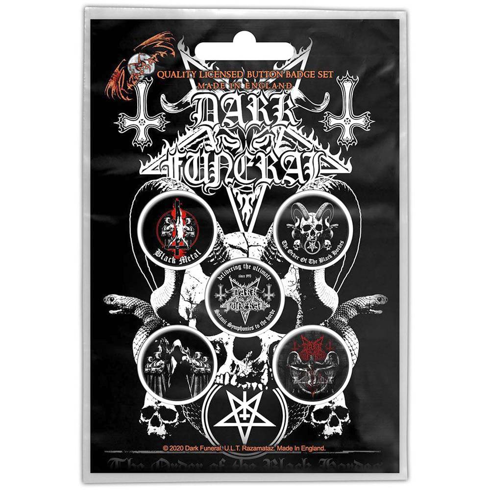 Dark Funeral - The Black Hordes Bouton broche - Ensemble de 5 - Multicolore